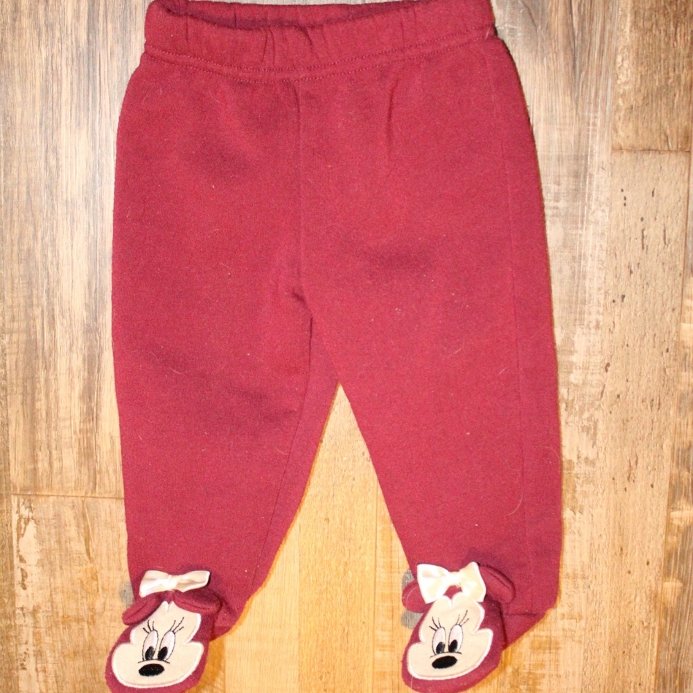 3-6 month Infant pants with Minnie feet